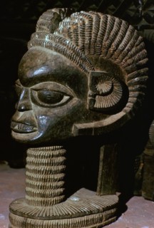 Horned head from the shrine of a King of Owo Artist: Unknown