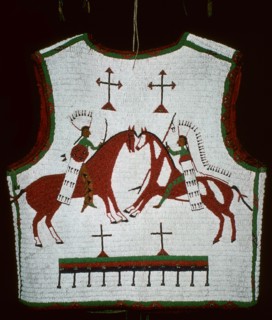 Dakota Native American man's vest, 19th century. Artist: Unknown