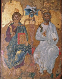 Ikon of the Holy Trinity, 17th century. Artist: Unknown