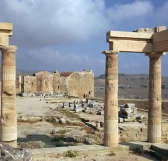 Lindos acropolis on the isle of Rhodes, 4th century BC. Artist: Unknown