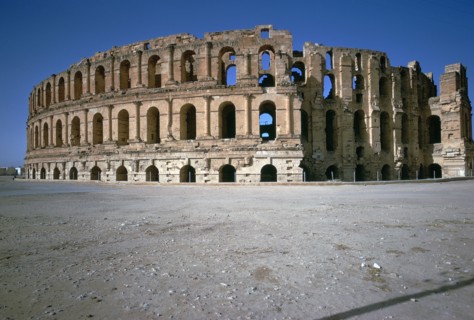 Exterior of a Roman Colosseum, 3rd century. Artist: Unknown
