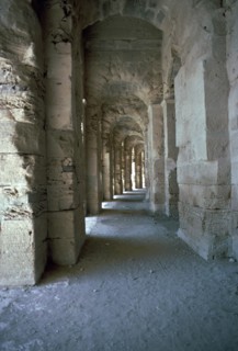 Interior of a Roman colosseum, 3rd century. Artist: Unknown