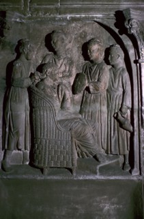 Roman relief of women having their hair dressed, 3rd century. Artist: Unknown
