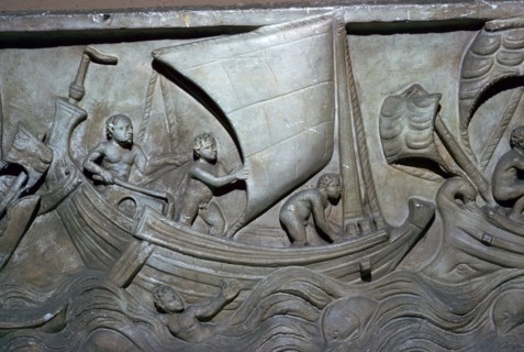 Roman relief of a merchant ship. Artist: Unknown