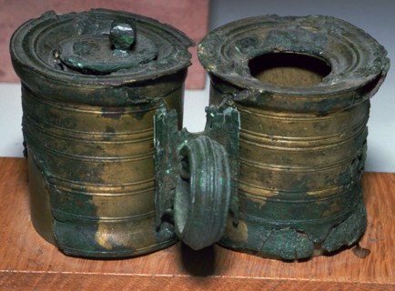 Bronze Roman inkpots, 2nd century. Artist: Unknown
