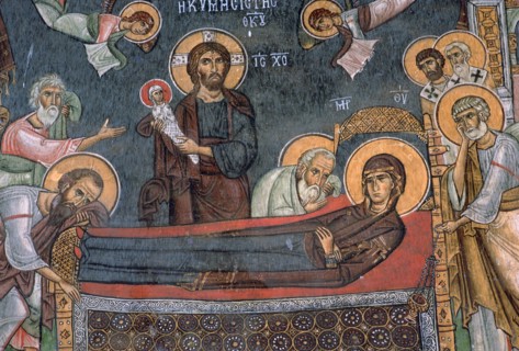 Image of the death of the Virgin Mary, 12th century. Artist: Unknown
