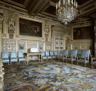 Salon of Louis XIII in Fontainebleau, 17th century. Artist: Unknown