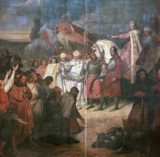 Painting of Charlemagne, 8th century. Artist: Unknown