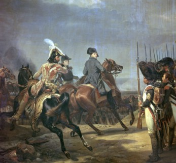 Painting of Napoleon at the battle of Jena, 19th century. Artist: Unknown