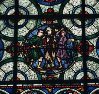 Stained glass depiction of the murder of Thomas A Becket, 12th century. Artist: Unknown