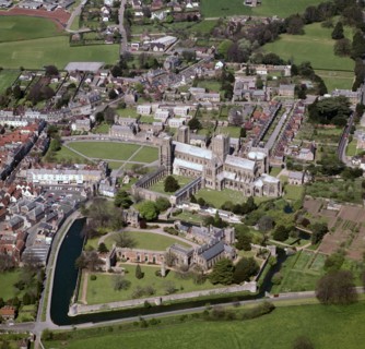Wells Cathedral and Bishop's Palace, 12th century. Artist: Unknown