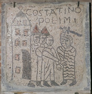 Medieval mosaic of the sack of Constantinople, 5th century. Artist: Unknown