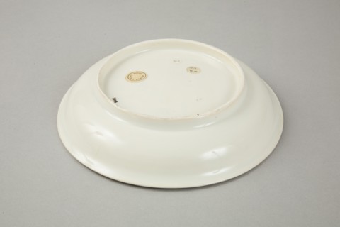 White dish with anhua design of two phoenix and cloud scroll design, Song dynasty, c.1300. Artist: Unknown.