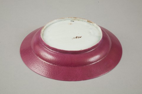 European copy of Ruby-backed eggshell famille-rose seven bordered dish, 20th century.  Artist: Unknown.