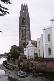 Tower of the Church of St. Botolph and River Witham, Boston, Lincolnshire, 20th century. Creator: CM Dixon.