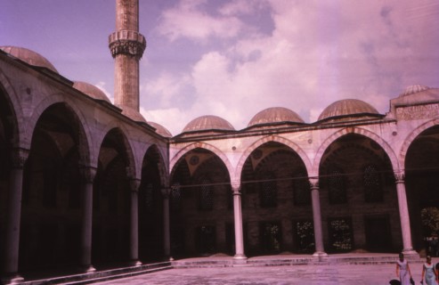 Sultan Ahmed Mosque (Blue Mosque) Courtyard, Istanbul, 20th century. Artist: CM Dixon.