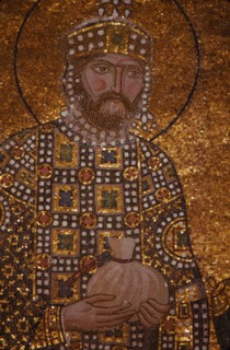 Byzantine Emperor Constantine IX Monomachos, St. Sophia, Istanbul, 20th century. Artist: CM Dixon.