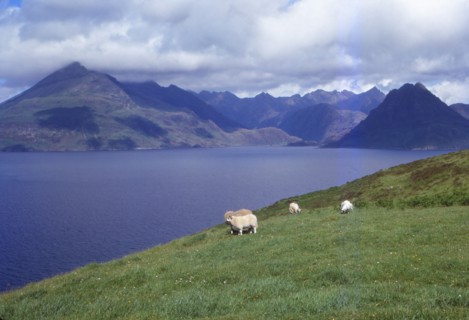 The Black Cuillin and Loch Scavaig near Elgol, Isle of Skye, Scotland, 20th century. Artist: CM Dixon.