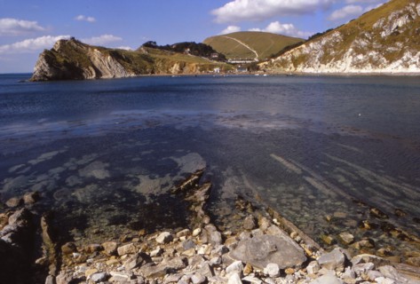Lulworth Cove from NNE. Purbeck, Dorset, 20th century. Artist: CM Dixon.