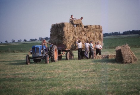 Loading bales of hay, England, c1960. Artist: CM Dixon.