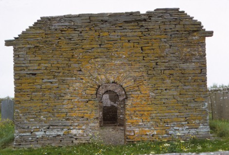 West Doorway of Kolbein Hrugas Chapel, c1145, Isle of Wyre, Orkney, 20th century. Artist: CM Dixon.