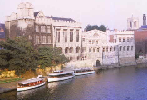 Guildhall Reach on the River Ouse from Lendal Bridge, York, 20th century. Artist: CM Dixon.