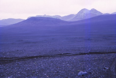 Black volcanic landscape near Tungnaa River, Iceland , 20th century. Artist: CM Dixon.
