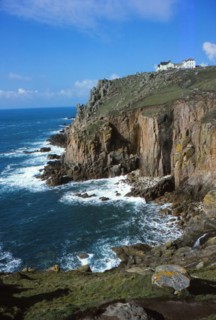 Granite Cliffs below Lands End mine, Cornwall, England, 20th century. Artist: CM Dixon.