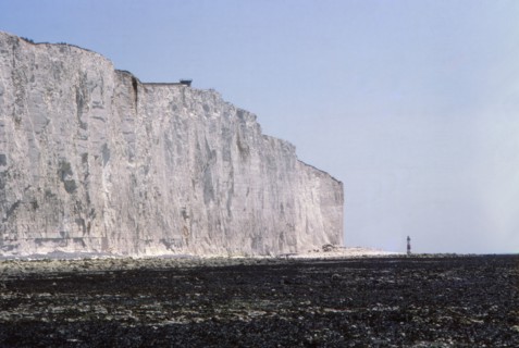 Chalk Cliffs and Lighthouse at Beachy Head, Sussex, 20th century. Artist: CM Dixon.