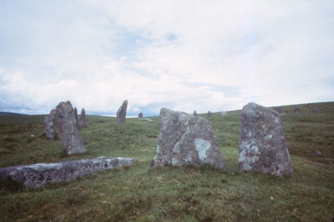Scorhill Stone Circle, Dartmoor, Devon, 20th century. Artist: CM Dixon.