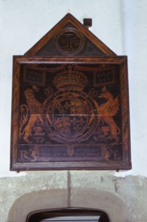 Royal arms of King Edward VI, St Mary's Church, Westerham, Kent, 20th century. Artist: CM Dixon.