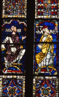 Noah and Terah, late 12th century, Canterbury Cathedral, Kent, 20th century.  Artist: CM Dixon.