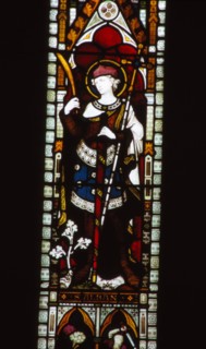 St. Alban in window of North Transept, Hereford Cathedral, 20th century. Artist: CM Dixon.