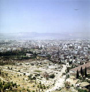 The Agora seen from the Metropolis, Athens, c20th century. Artist: Unknown.