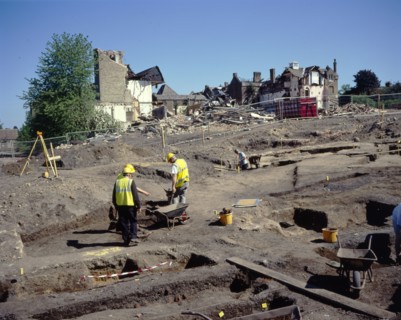 Colchester Roman Site Excavation, St Mary Hospital Archaeological site, c20th century. Artist: Unknown.