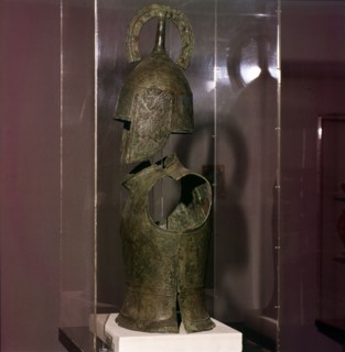 Bronze Helmet and Cuirass, late Geometric period, 8th century BC. Artist: Unknown.