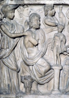 Prometheus creating the First Man, detail of Sarcophagus from Arles, France, c3rd-4th century. Artist: Unknown.