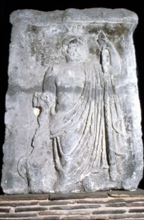 Jove, (Jupiter), detail of Pillar of the Boatmen of Paris, Romano-Celtic (Gallic), AD14-37. Artist: Unknown.