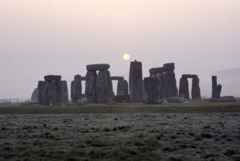 Dawn at Stonehenge, Wiltshire, c20th century. Artist: CM Dixon.