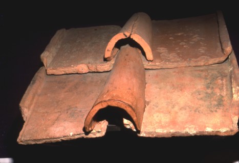 Roman Roof-Tiles, Fishbourne Roman Villa, Sussex, c1st century. Artist: Unknown.