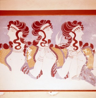 Grand Staircase of Minoan Royal Palace at Knossos, Crete, c1700BC-c1400BC. Artist: Unknown.
