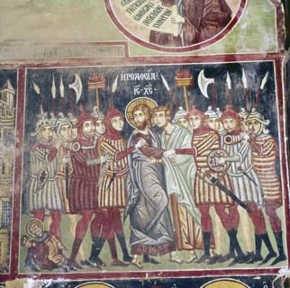 Fresco (reconstruction) of Ladies of Minoan Royal Court, Knossos, Greece, c20th century.  Artist: Unknown.