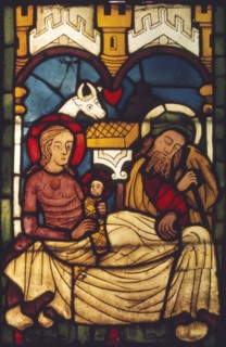 Holy Family in the Stable from a Swedish Church, c20th century. Artist: Unknown.