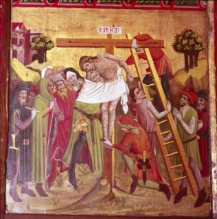 Detail from the Descent from the Cross. North German School, 1435-1440.  Artist: Unknown.