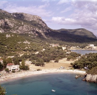 Paleocastritsa, Corfu, from below the monastery, c20th century. Artist: CM Dixon.