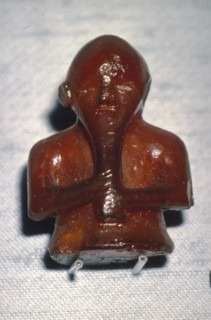 Amber Playing-Piece. Man with Long beard, from Roholte, Denmark, c8th-mid 11th century. Artist: Unknown.