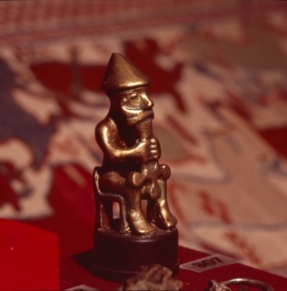 Bronze statuette of Thor, Viking God, c1000. Artist: Unknown.