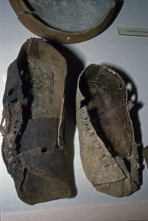 Leather shoes from Hallstatt, Austria. Celtic Iron Age, c6th century. Artist: Unknown.