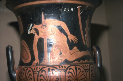 Suicide of Ajax, Etruria, Red-figured Krater, 400BC-350BC. Artist: Unknown.