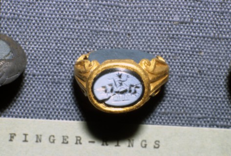 Roman Finger-Ring with Helios driving a four-horse chariot, c3rd century. Artist: Unknown.